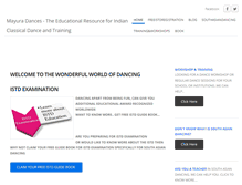 Tablet Screenshot of mayuradances.com